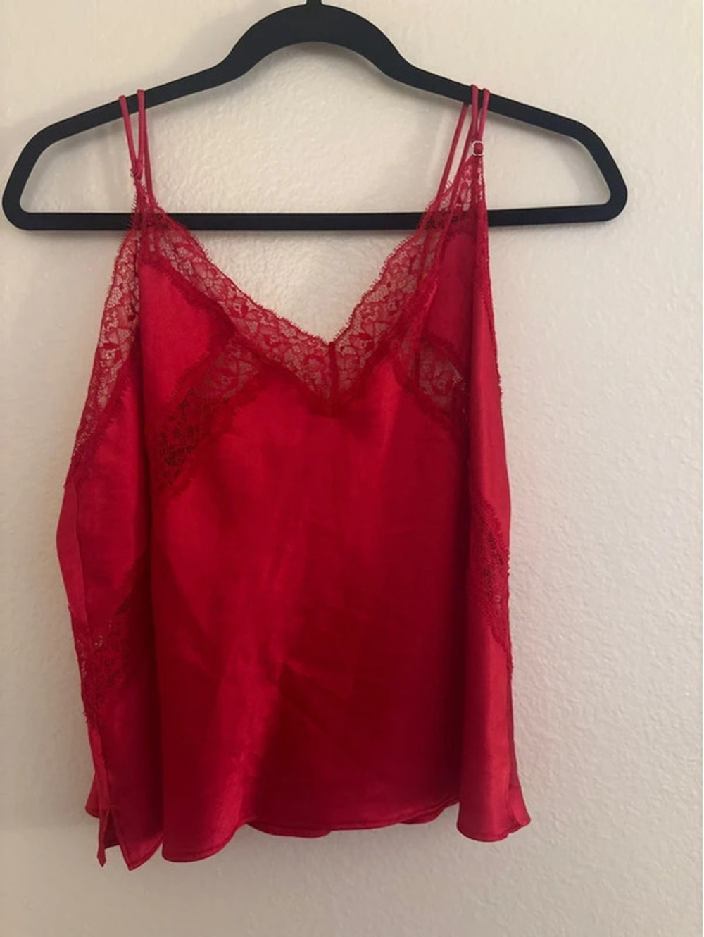 Victoria's Secret cut out lace red top size large